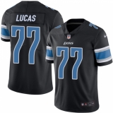 Youth Nike Detroit Lions #77 Cornelius Lucas Limited Black Rush Vapor Untouchable NFL Jersey