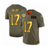 Men's Green Bay Packers #17 Davante Adams Limited Olive Gold 2019 Salute to Service Football Jersey