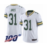 Men's Green Bay Packers #31 Adrian Amos White Vapor Untouchable Limited Player 100th Season Football Jersey