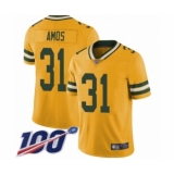 Men's Green Bay Packers #31 Adrian Amos Limited Gold Rush Vapor Untouchable 100th Season Football Jersey