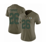 Women's Green Bay Packers #26 Darnell Savage Jr. Limited Olive 2017 Salute to Service Football Jerseys