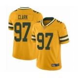 Men's Green Bay Packers #97 Kenny Clark Limited Gold Inverted Legend Football Jersey