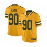 Men's Green Bay Packers #90 Montravius Adams Limited Gold Inverted Legend Football Jersey