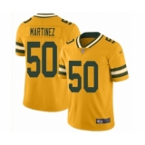 Men's Green Bay Packers #50 Blake Martinez Limited Gold Inverted Legend Football Jersey