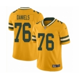 Women's Green Bay Packers #76 Mike Daniels Limited Gold Inverted Legend Football Jersey