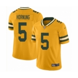 Women's Green Bay Packers #5 Paul Hornung Limited Gold Inverted Legend Football Jersey