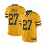 Youth Green Bay Packers #27 Josh Jones Limited Gold Inverted Legend Football Jersey