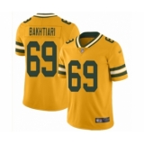 Men's Green Bay Packers #69 David Bakhtiari Limited Gold Inverted Legend Football Jersey