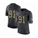 Men's Green Bay Packers #91 Preston Smith Limited Black 2016 Salute to Service Football Jersey