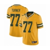 Men's Green Bay Packers #77 Billy Turner Limited Gold Rush Vapor Untouchable Football Jersey