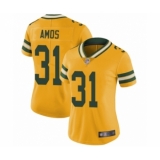 Women's Green Bay Packers #31 Adrian Amos Limited Gold Rush Vapor Untouchable Football Jersey