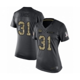 Women's Green Bay Packers #31 Adrian Amos Limited Black 2016 Salute to Service Football Jersey