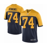 Men's Green Bay Packers #74 Elgton Jenkins Game Navy Blue Alternate Football Jersey