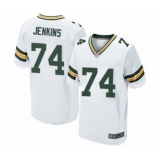 Men's Green Bay Packers #74 Elgton Jenkins Elite White Football Jersey
