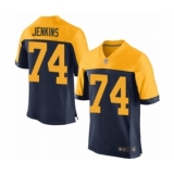 Men's Green Bay Packers #74 Elgton Jenkins Elite Navy Blue Alternate Football Jersey