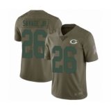 Men's Green Bay Packers #26 Darnell Savage Jr. Limited Olive 2017 Salute to Service Football Jersey