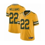 Men's Green Bay Packers #22 Dexter Williams Limited Gold Rush Vapor Untouchable Football Jersey