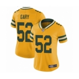 Women's Green Bay Packers #52 Rashan Gary Limited Gold Rush Vapor Untouchable Football Jersey