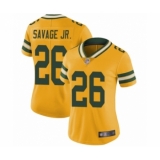Women's Green Bay Packers #26 Darnell Savage Jr. Limited Gold Rush Vapor Untouchable Football Jersey