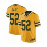 Youth Green Bay Packers #52 Rashan Gary Limited Gold Rush Vapor Untouchable Football Jersey