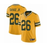 Youth Green Bay Packers #26 Darnell Savage Jr. Limited Gold Rush Vapor Untouchable Football Jersey