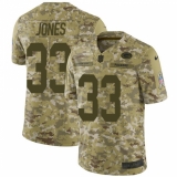 Men's Nike Green Bay Packers #33 Aaron Jones Limited Camo 2018 Salute to Service NFL Jersey