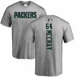 NFL Nike Green Bay Packers #64 Justin McCray Ash Backer T-Shirt