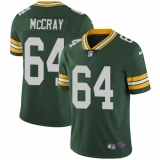 Youth Nike Green Bay Packers #64 Justin McCray Green Team Color Vapor Untouchable Limited Player NFL Jersey