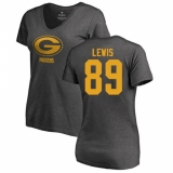 NFL Women's Nike Green Bay Packers #89 Marcedes Lewis Ash One Color T-Shirt