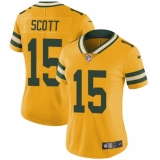 Women's Nike Green Bay Packers #15 JK Scott Limited Gold Rush Vapor Untouchable NFL Jersey