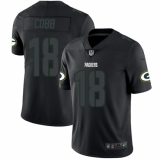 Men's Nike Green Bay Packers #18 Randall Cobb Limited Black Rush Impact NFL Jersey