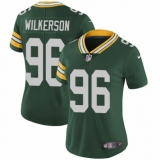 Women's Nike Green Bay Packers #96 Muhammad Wilkerson Green Team Color Vapor Untouchable Limited Player NFL Jersey