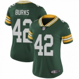 Women's Nike Green Bay Packers #42 Oren Burks Green Team Color Vapor Untouchable Limited Player NFL Jersey