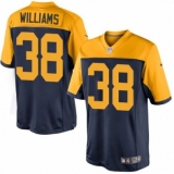 Men's Nike Green Bay Packers #38 Tramon Williams Limited Navy Blue Alternate NFL Jersey