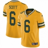 Men's Nike Green Bay Packers #6 JK Scott Elite Gold Rush Vapor Untouchable NFL Jersey