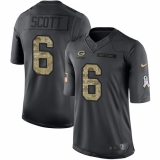 Youth Nike Green Bay Packers #6 JK Scott Limited Black 2016 Salute to Service NFL Jersey