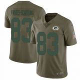 Men's Nike Green Bay Packers #83 Marquez Valdes-Scantling Limited Olive 2017 Salute to Service NFL Jersey