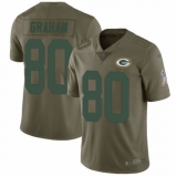 Youth Nike Green Bay Packers #80 Jimmy Graham Limited Olive 2017 Salute to Service NFL Jersey