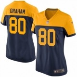 Women's Nike Green Bay Packers #80 Jimmy Graham Limited Navy Blue Alternate NFL Jersey