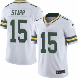Youth Nike Green Bay Packers #15 Bart Starr White Vapor Untouchable Limited Player NFL Jersey