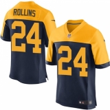 Men's Nike Green Bay Packers #24 Quinten Rollins Elite Navy Blue Alternate NFL Jersey
