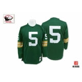 Mitchell and Ness Green Bay Packers #5 Paul Hornung Authentic Green Throwback NFL Jersey