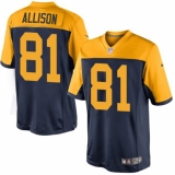 Youth Nike Green Bay Packers #81 Geronimo Allison Limited Navy Blue Alternate NFL Jersey