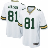Men's Nike Green Bay Packers #81 Geronimo Allison Game White NFL Jersey