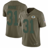 Men's Nike Green Bay Packers #31 Davon House Limited Olive 2017 Salute to Service NFL Jersey