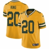 Men's Nike Green Bay Packers #20 Kevin King Limited Gold Rush Vapor Untouchable NFL Jersey