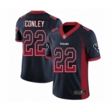 Men's Houston Texans #22 Gareon Conley Limited Navy Blue Rush Drift Fashion Football Jersey