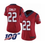 Women's Houston Texans #22 Gareon Conley Red Alternate Vapor Untouchable Limited Player 100th Season Football Jersey