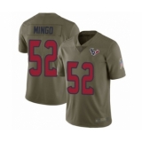 Men's Houston Texans #52 Barkevious Mingo Limited Olive 2017 Salute to Service Football Jersey
