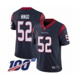Youth Houston Texans #52 Barkevious Mingo Navy Blue Team Color Vapor Untouchable Limited Player 100th Season Football Jersey